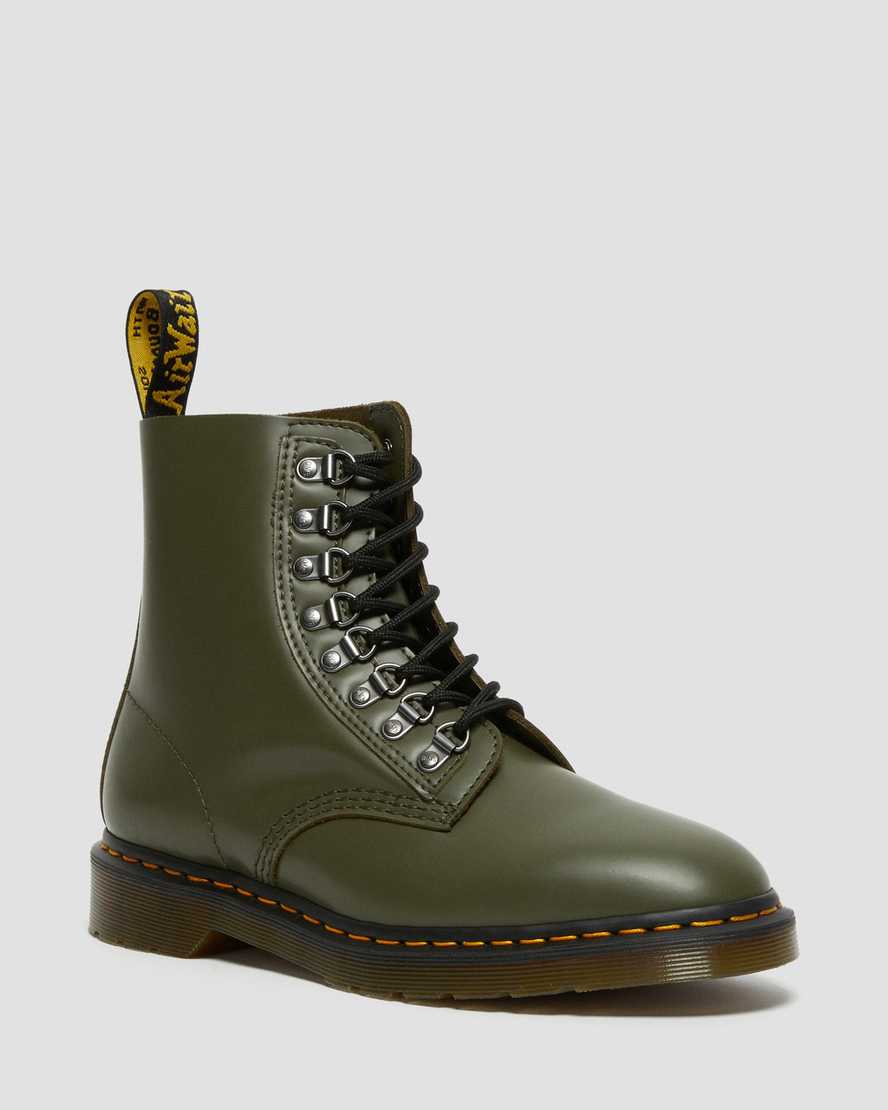 Dr. Martens 1460 Pascal Verso Smooth Nahka Naisten Nauhalliset Nilkkurit - Khaki Nilkkurit [631-EAIC